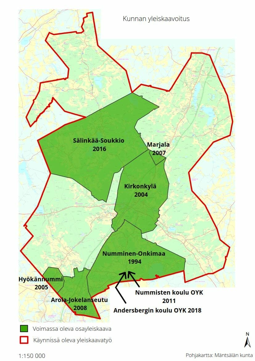 Mäntsälän kunnan yleiskaavatilanne